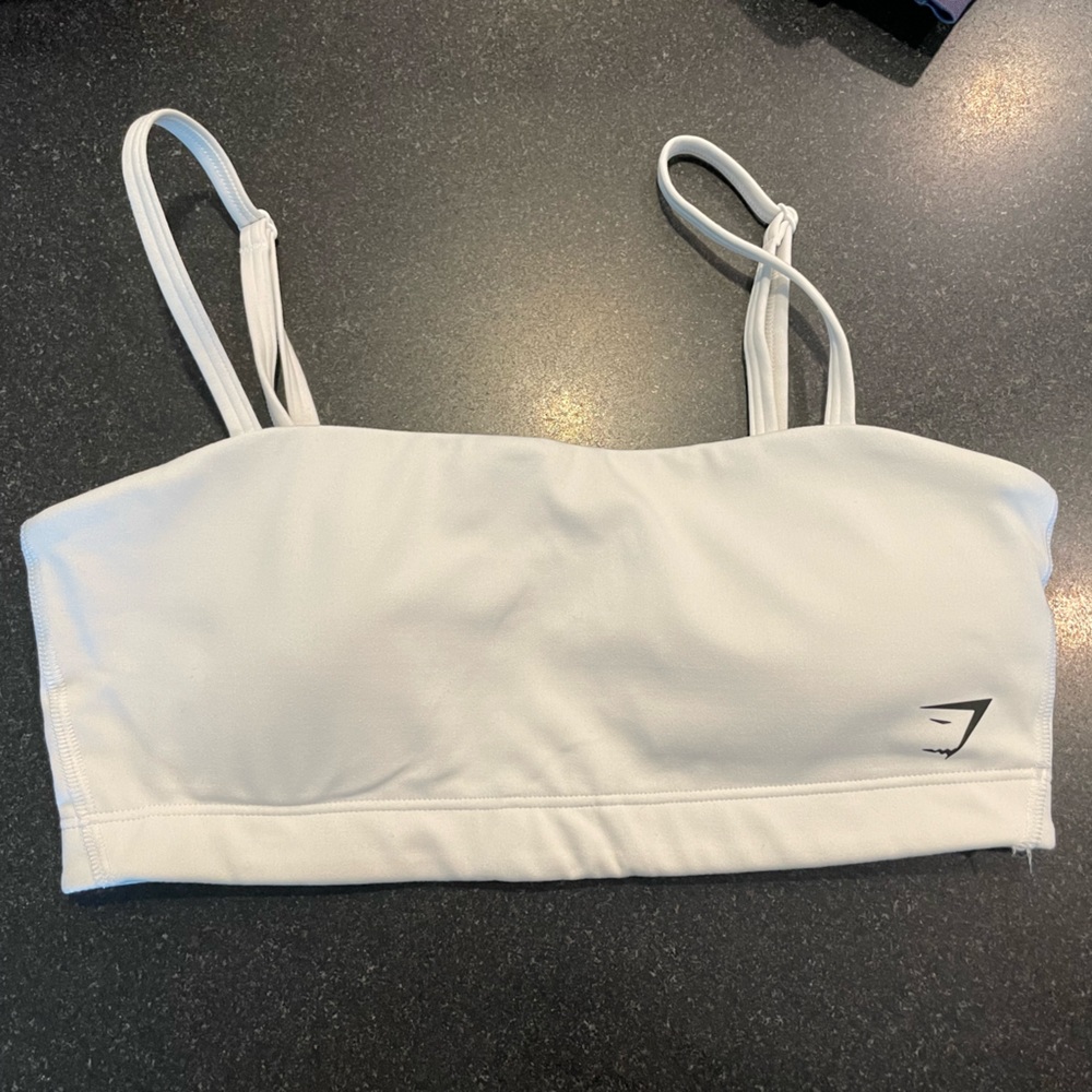 Gymshark Bandeau sports bra in white